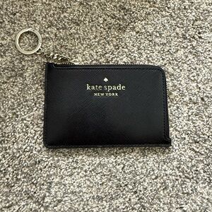 Kate Spade Black Card Holder with Keychain